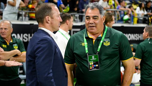 The Kangaroos are on the hunt for a new coach to replace Meninga. Picture: Ian Hitchcock/Getty Images