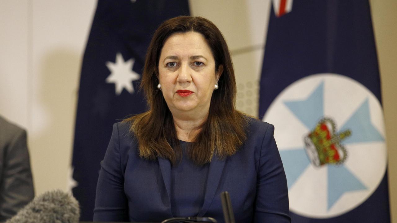 Queensland Premier Annastacia Palaszczuk announced stay-at-home orders would be extended an additional 24 hours in Brisbane and Moreton Bay. Picture: NCA NewsWire/Tertius Pickard