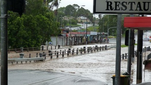 Flood effected Currie Street Nambour. Photo contributed