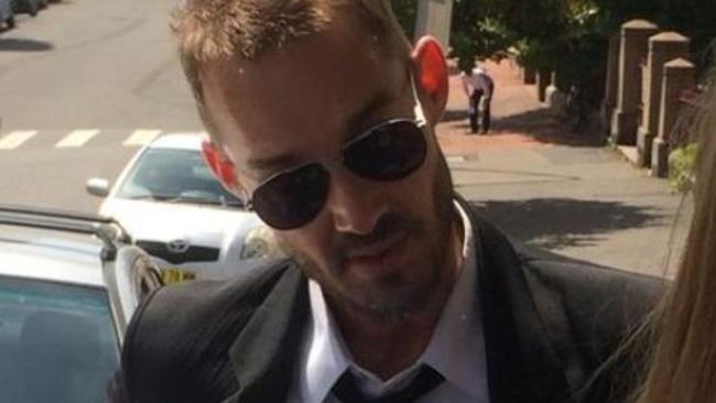 Former Silverchair singer and guitarist Daniel Johns is pictured as he leaves court after pleading guilty to drink driving charges. Picture: Jane Goldsmith / NBN News Newcastle / Twitter