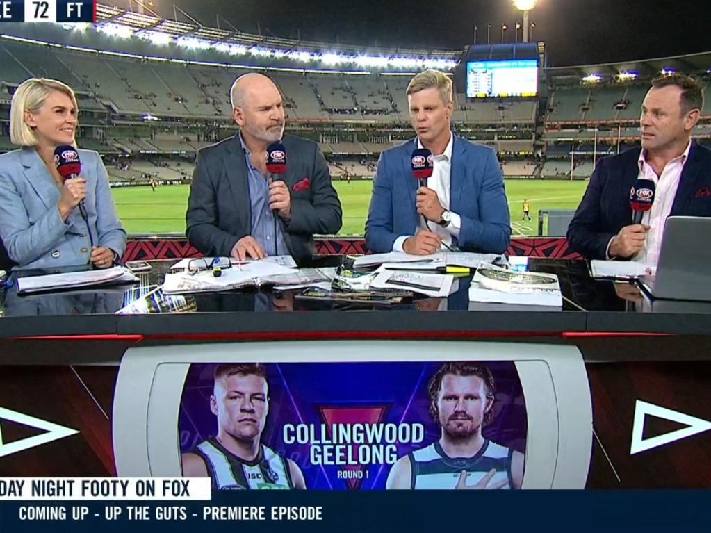 Afl 2019 Fox Footy Panel Drenched In Beer Tipped By Fan Herald Sun