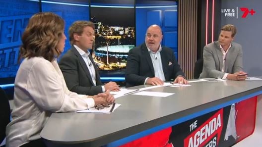 The panel on The Agenda Setters on Monday night. Photo: X