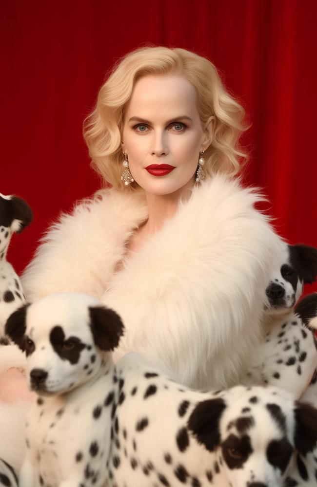 Oscar winner Nicole Kidman becomes a glamorous Cruella de Vil.