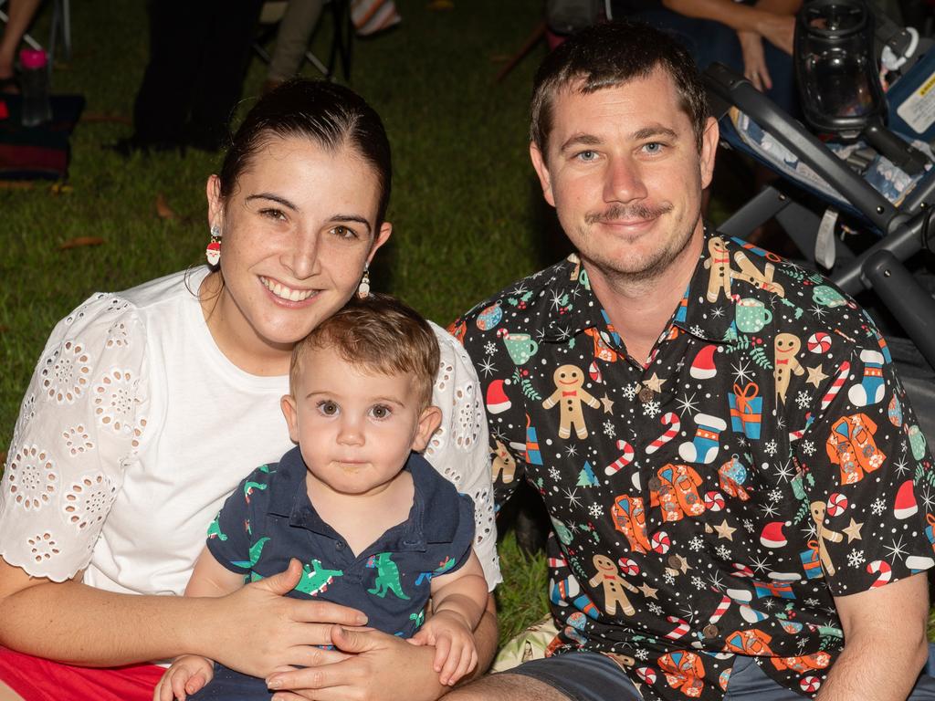 Brooke, Michael and William Venton at Habana Carols Under the Stars 2023. Saturday 23 December 2023 Picture:Michaela Harlow