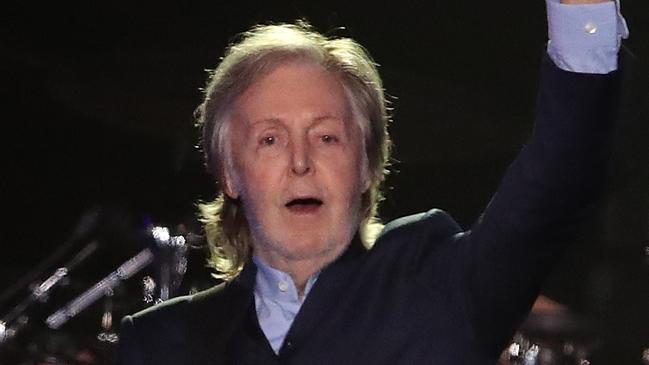 Paul McCartney in concert at Marvel Stadium in Melbourne. Saturday, October 21, 2023. Picture: David Crosling