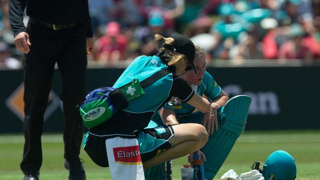 Beth Mooney’s batting heroics guided the Brisbane Heat to victory on the weekend. Picture: Steve Christo