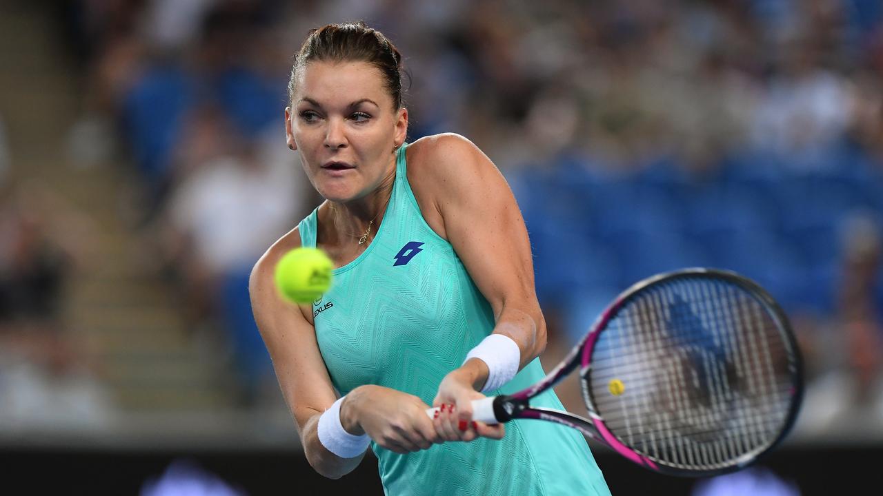 Agnieszka Radwanska in action at the Australian Open in 2018. Picture: AAP Image/Lukas Coch