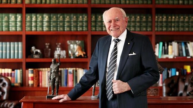 Former Prime Minister John Howard in his office, Sydney. Picture: Jane Dempster