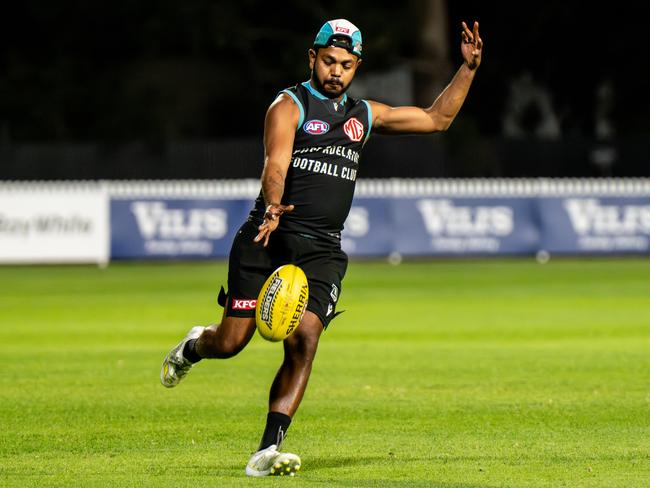 Willie Rioli at Port Adelaide training. Picture: Tim Joy