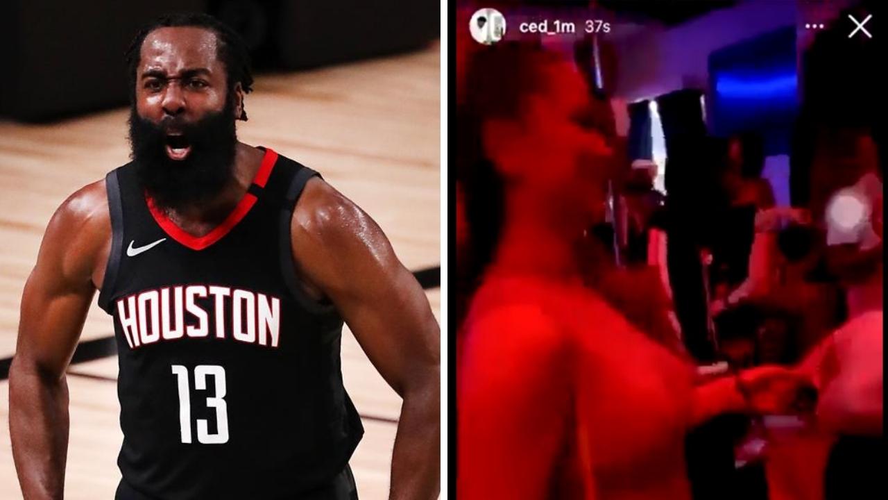 James Harden was revolting against his own team and spotted by fans in Las Vegas venues. Photo: Getty, Instagram.