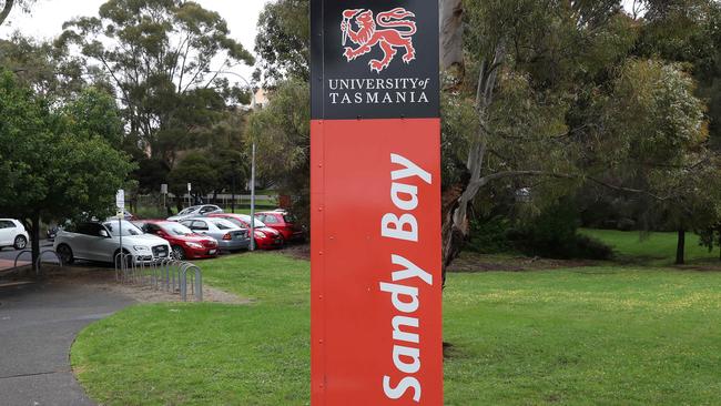 UTAS Sandy Bay campus signage. Picture: Nikki Davis-Jones