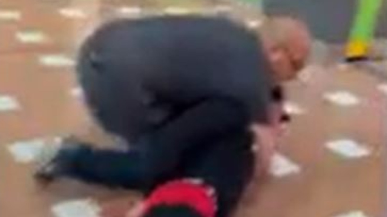 The officer has been accused of using too much force to take the teenager down. Picture: 7NEWS