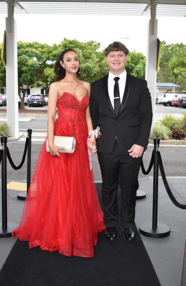 Noah Stinson and Tiffany Hall Maher at the Burnside State High School formal 2024.