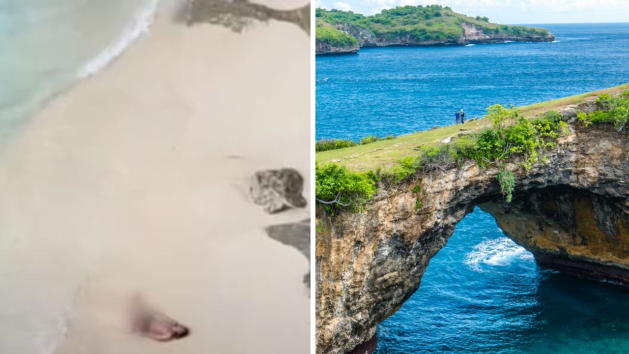 Bali’de bir adam uçurumdan 40 metre yükseklikten düşerek kıl payı kurtuldu.