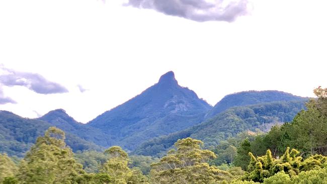 A view of Wollumbin National Park (aka Mount Warning).