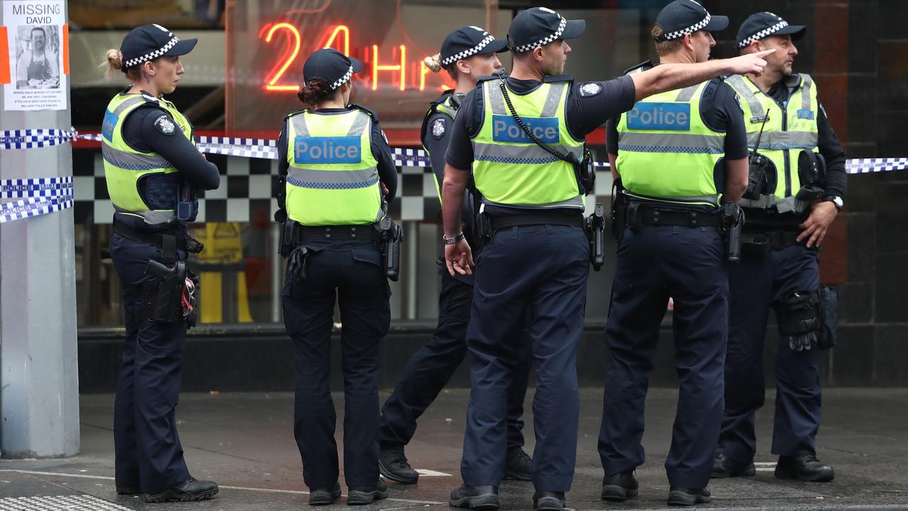 Police in Bourke St, Melbourne on November 09, 2018 in Melbourne, Australia. Picture: Robert Cianflone/Getty Images