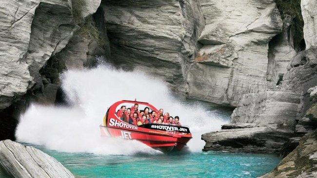 Jet boat ride in Queenstown.