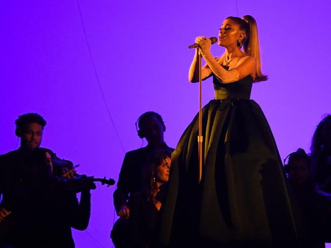 The 7 Rings singer returned to the Grammys stage. Picture: AFP