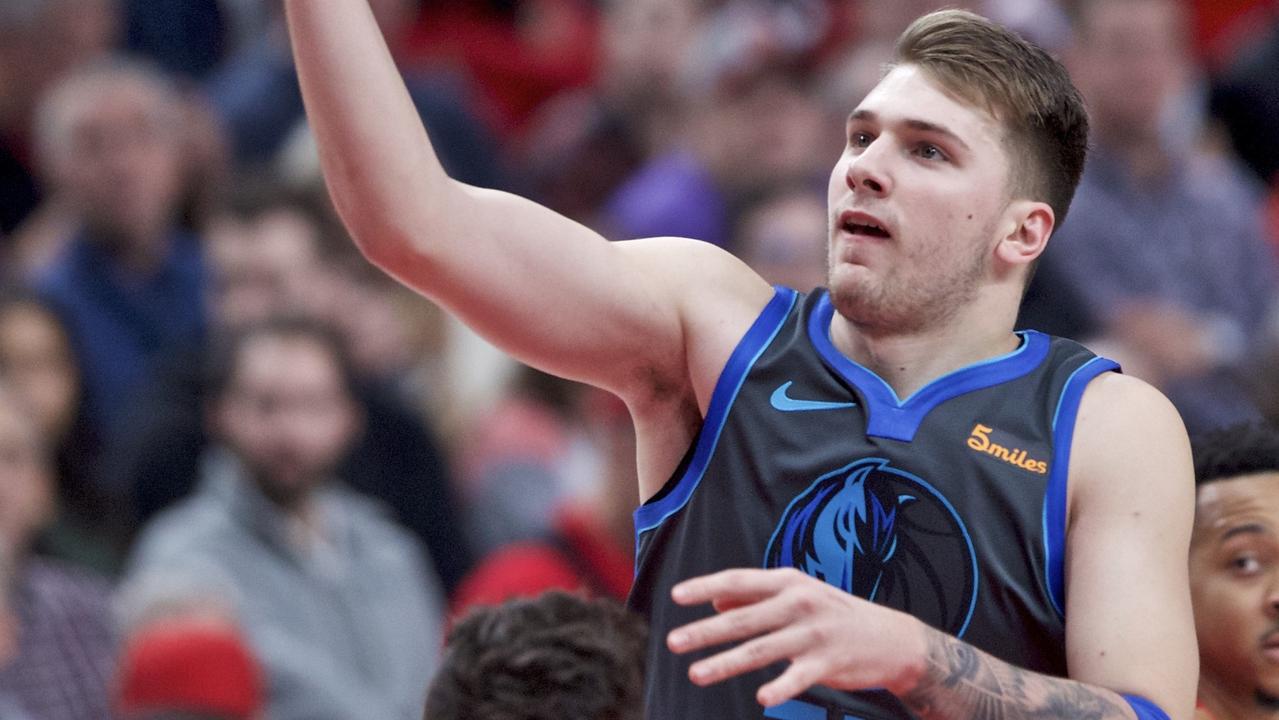 Luka Doncic produced a moment of brilliance with a buzzer beater against Portland. (AP Photo/Craig Mitchelldyer)