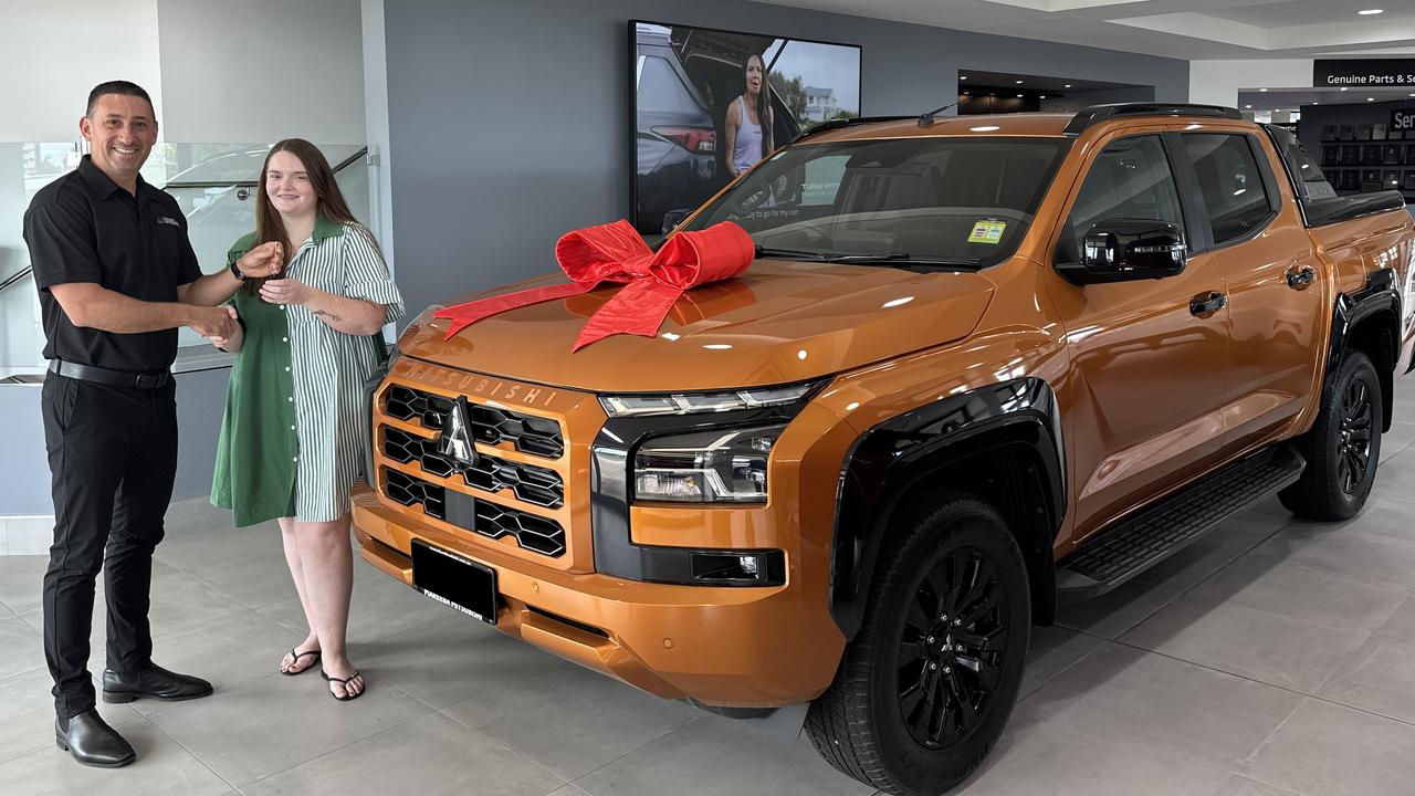 SuperCoach NBL winner Charlotte Phillips with a 2024 Mitsubishi Triton GSR 4x4 Double Cab Pick-Up.