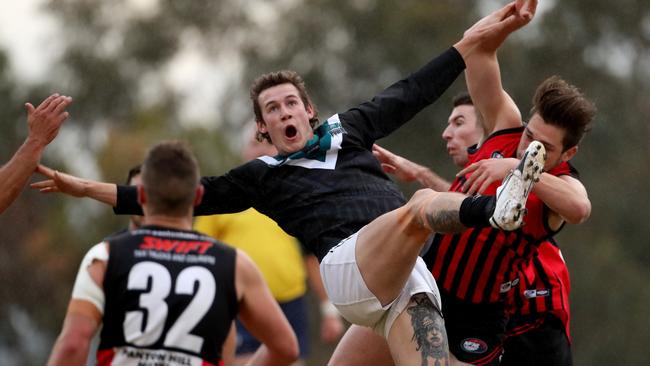 Jake Richards in action for Laurimar.