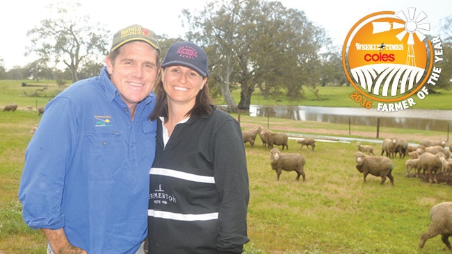 Cluey couple: Michael and Jane Craig on their farm near Harrow in Victoria’s Western District. Picture: James Wagstaff