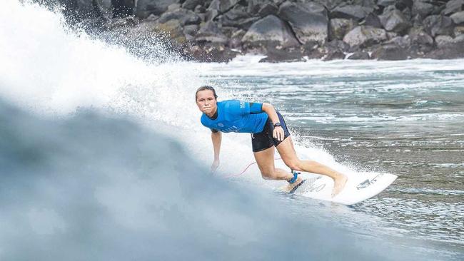 Young surfing star Keely Andrew. Picture: Kelly Cestari