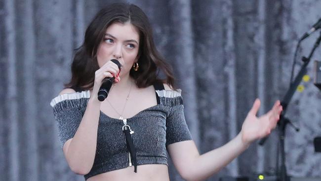 Lorde at the Sydney Opera House Forecourt. Picture: Christian Gilles