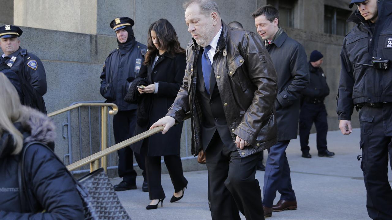 Harvey Weinstein leaves a Manhattan courthouse on January 17, 2020. Picture: Seth Wenig/AP.
