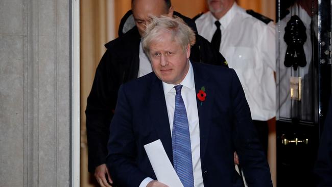 Britain's Prime Minister Boris Johnson leaves 10 Downing Street. Picture: AFP.