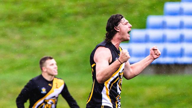 Jack Tomkinson was huge for the Tigers in Saturday’s win. Picture: Linda Higginson