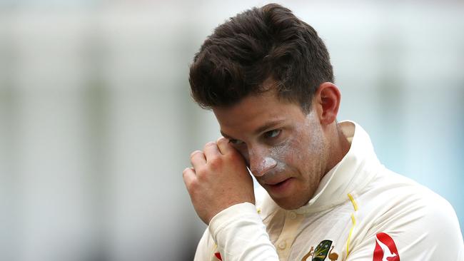 Tim Paine resigned as Australian captain after a lewd text message scandal. Picture: Getty Images