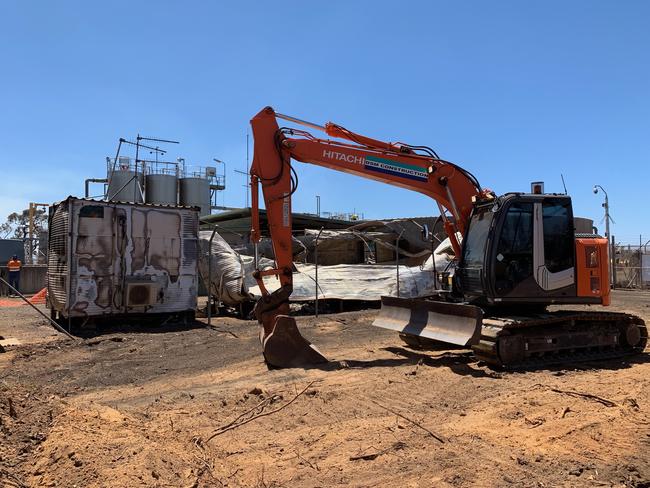 The damaged Middle River water treatment plant on Kangaroo Island. Picture: SA Water