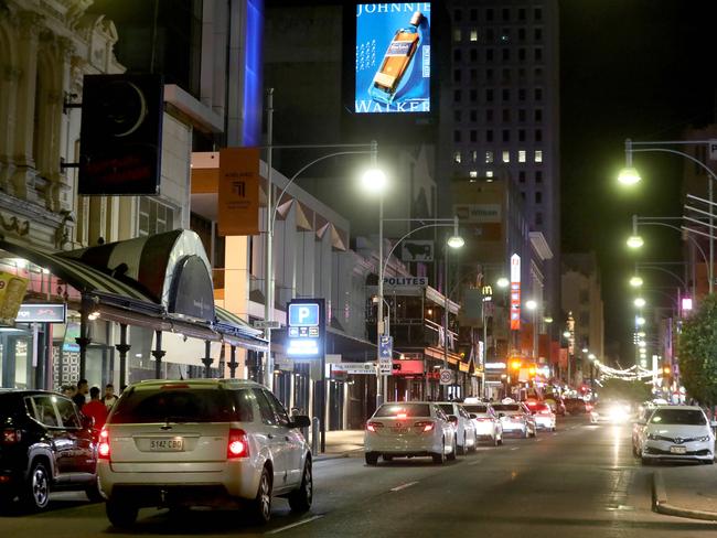 Clubs and bars in and around Hindley Street, with the exception of the sheesha bars, are doing it tough as normal Friday night crowds stay away, due to restrictions put in place to try and control the spread of COVID19. 20 March 2020. Picture Dean Martin