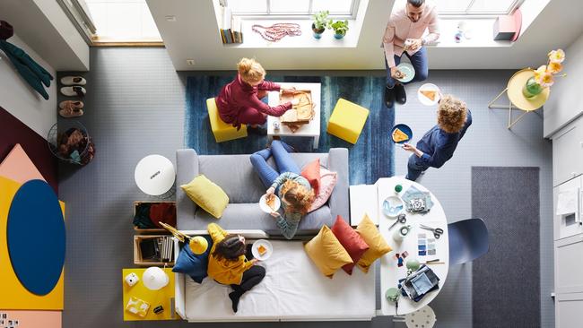 Small homes force us to spend more time together as there is no escape. Picture: Ikea