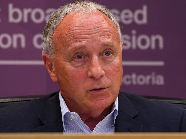 IBAC Commissioner Robert Redlich speaks during the Operation Watts public hearing in Melbourne, Monday, October 11, 2021. Operation Watts, a joint probe by the Independent Broad-based Anti-corruption Commission (IBAC) and the Victorian Ombudsman, will conduct public hearings into allegations of branch stacking by Labor MPs and their staff. (AAP Image/James Ross) NO ARCHIVING