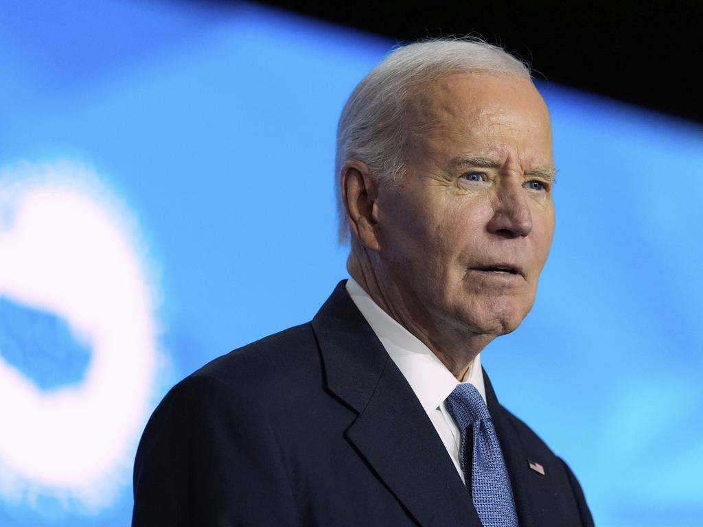 Former US president Joe Biden at the U.S. Conference of Mayors in Washington in January. Picture: AP