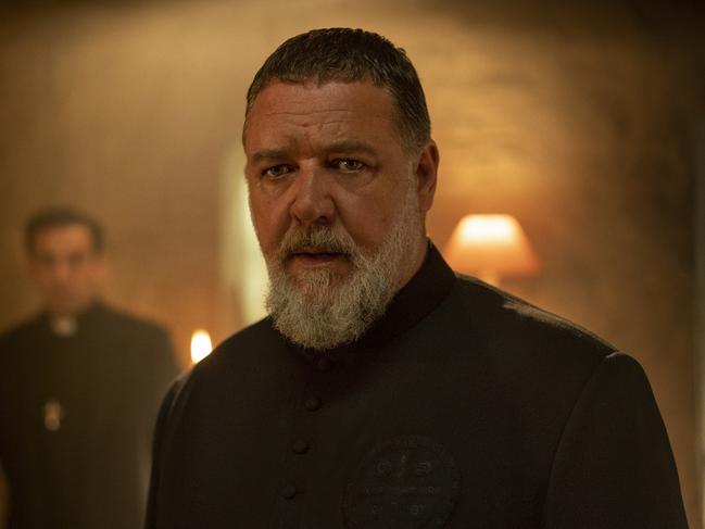 Russell Crowe as Father Gabriele Amorth in The Pope’s Exorcist.