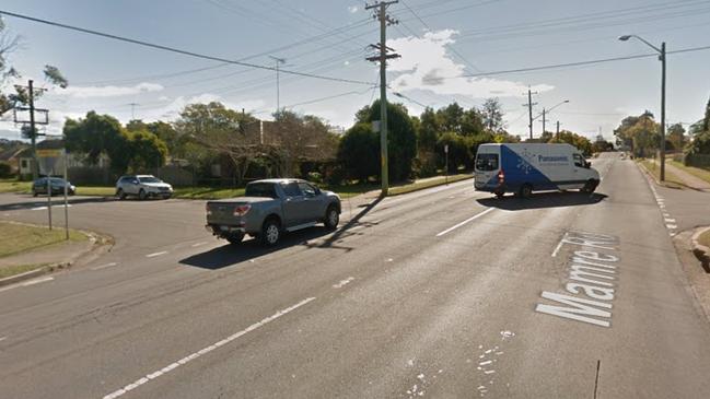 Toni Sese, 48, allegedly crashed his vehicle into a phone poll on the corner of Mamre and John Roads, St Marys, seriously injuring his 23-year-old daughter. He was granted bail today. Picture: Google