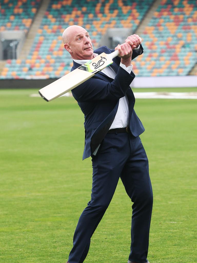 Tasmanian Premier Peter Gutwein at Blundstone Arena in relation to Hobart securing an Ashes Test. Picture: Nikki Davis-Jones