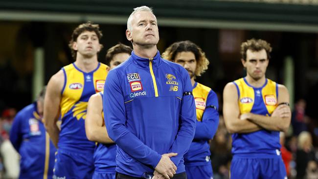 West Coast coach Adam Simpson during the Round 15 AFL match between the Sydney Swans and West Coast Eagles at the   SCG on June 24, 2023. Photo by Phil Hillyard(Image Supplied for Editorial Use only - **NO ON SALES** - Â©Phil Hillyard )