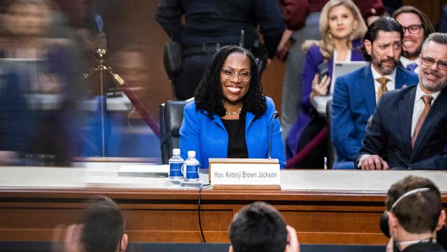 Judge Ketanji Brown Jackson testifies before the Senate Judiciary Committee on her nomination to be an Associate Justice on the US Supreme Court on March 23. Picture: AFP