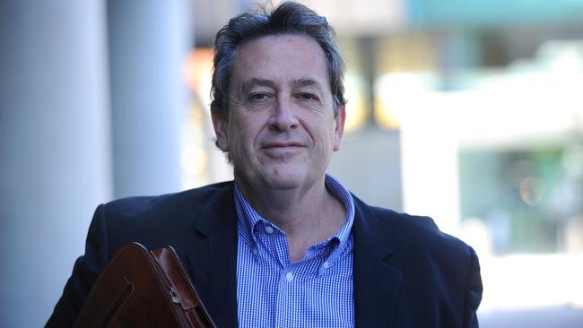 Former winemaker Andrew Garrett outside the Federal Court during a previous hearing.