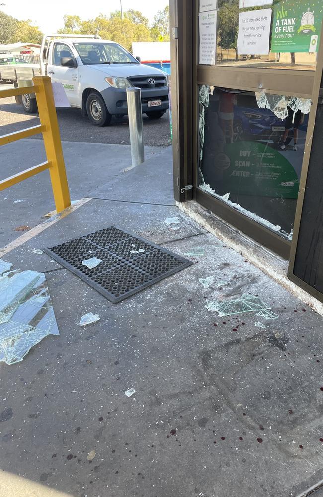 The Sadadeen BP, corner of Spearwood Rd and Grevillie Dr in Alice Springs, was broken into at roughly 2.40am on October 10, 2024. Picture: Gera Kazakov