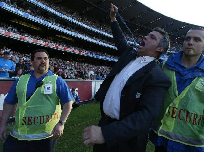 Mark Williams on the boundary just before the final siren sounds.