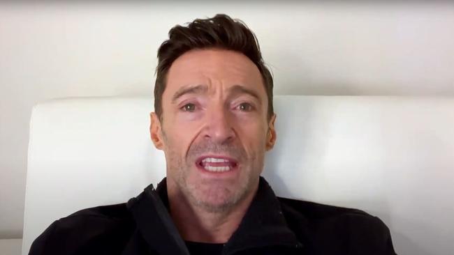 Hugh Jackman pays tribute to Shane Warne during his memorial service screened at the MCG. Picture: YouTube