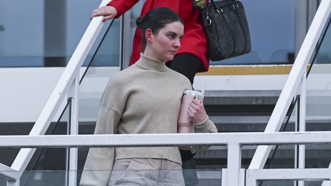 Mary Smithers outside court on Monday. Picture: NewsWire / Martin Ollman