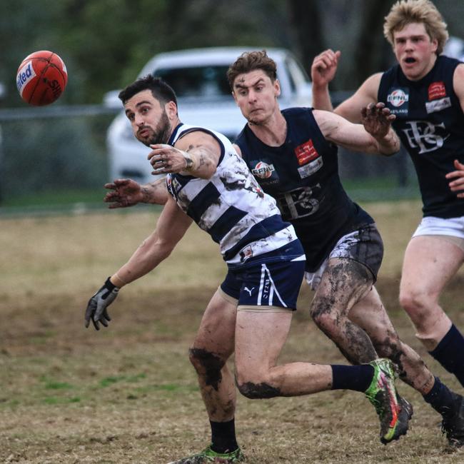 Doncaster coach Chris Annakis in action against Berwick. Picture: Davis Harrigan