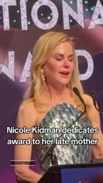 An emotional Nicole Kidman has tears flowing for late parents