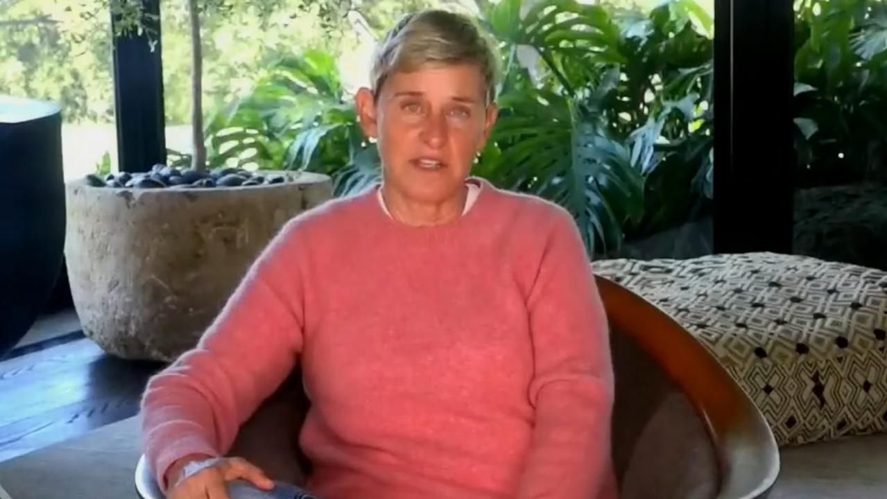 Ellen’s quarantine joke did not go down well with viewers. Picture: YouTube.